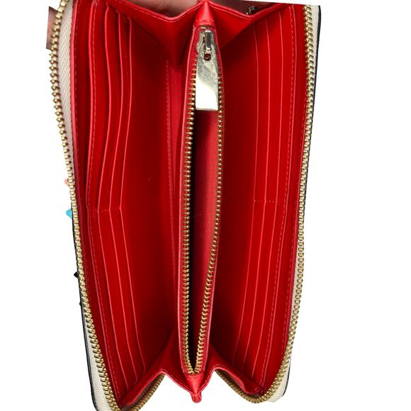 Christian Louboutin Panettone Spiked Zip Around Wallet White Multicolor - Picture 8 of 16